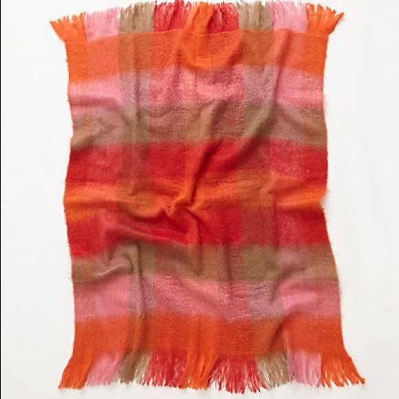 Anthropologie Gradient Check Throw. 60x50”.